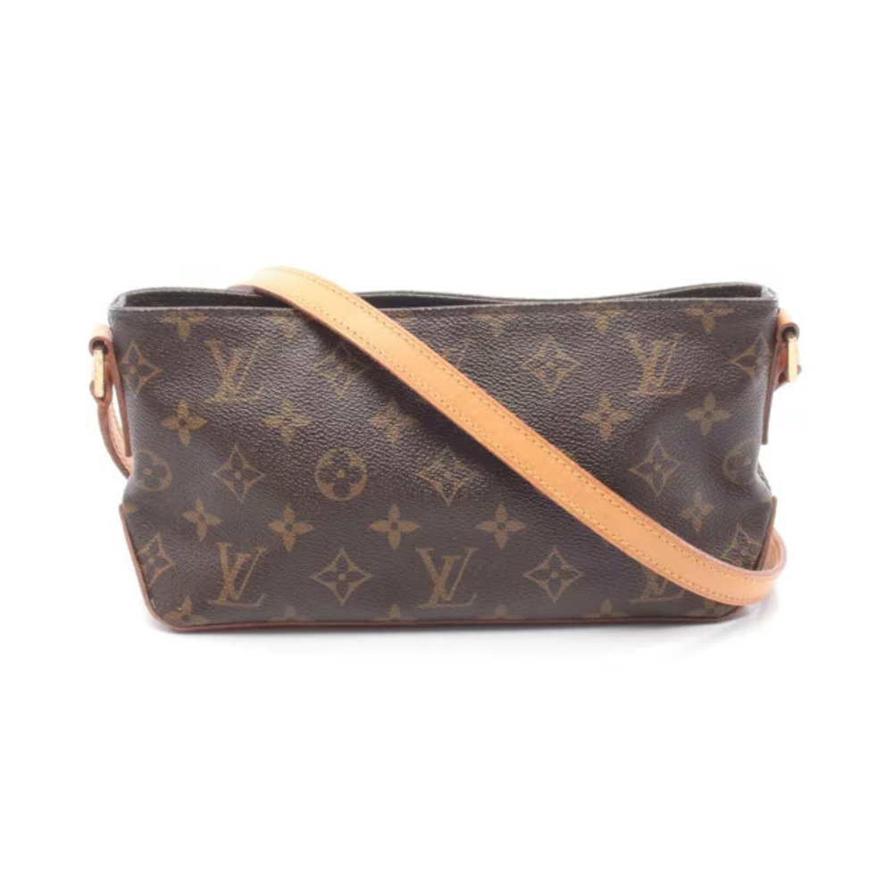 Louis Vuitton Trotteur Shoulder Bag Canvas Leather Monogram Brown